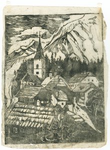 Dorf im Gebirge