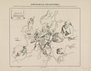 Anschauliches Kriegstheater / Karte von Europa im Jahr 1859 von Anonymous