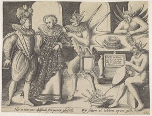 Allegorie auf den Radkragen als Teufelswerk von Anonymous