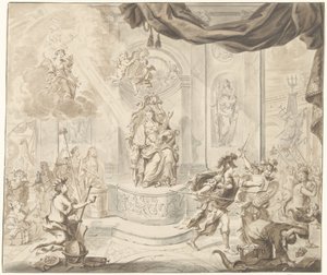 Allegorie auf die Vertreibung der Windhändler von der Amsterdamer Börse, 1763