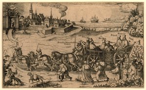 Wallfahrt der vertriebenen böhmischen und ungarischen Jesuiten nach dem Amsterdamer Rasphuis, 1619