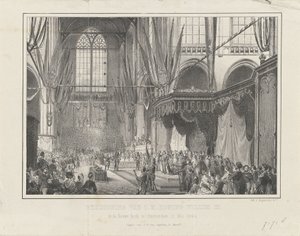 Vereidigung von S.M. König Wilhelm III. in der Nieuwe Kerk zu Amsterdam am 12. Mai 1849