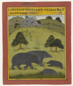 Bären in einer Landschaft (Ein Blatt aus einem Traumbuch)