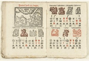 Seiten mit der Vorhersage für den Monat Juni, 1712 von Anonymous