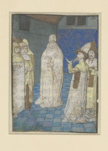 Boccaccio vermittelt in einer Diskussion (Die Schicksale edler Männer und Frauen) von Anonymous