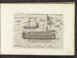 Bucintoro und andere Schiffe in Venedig