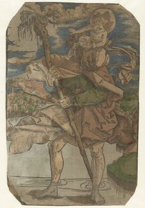Christophorus trägt das Christuskind über den Fluss