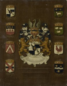 Wappen von Jan van Reyersbergh mit seinen acht Vierteln