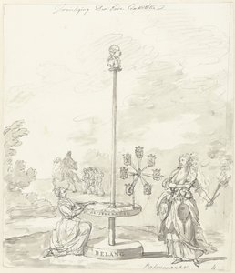 Die Zerstörung der alten Verfassung, Dekoration auf dem Botermarkt, 1795