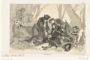 Der tödliche Sturz von Wilhelm III. während einer Jagdpartie, 1702 von Anonymous