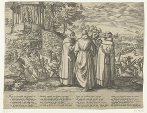 Die Gänse vertreiben die Füchse, ca. 1572 von Anonymous