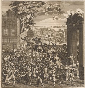 Der Jahrmarkt der Aktienhändler, 1720 von Anonymous