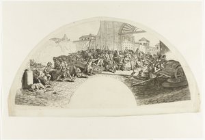 Tod der spanischen Patrioten Luis Daoiz und Pedro Velarde y Santillán bei der Verteidigung von Madrid gegen die französischen Truppen im Parque de Artilleria am 2. Mai 1808 von Anonymous