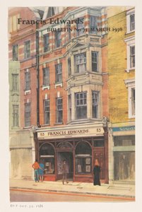 Schaufenster der Buchhandlung Francis Edwards in London von Anonymous