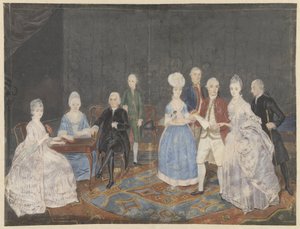 Familiengruppe von neun Personen