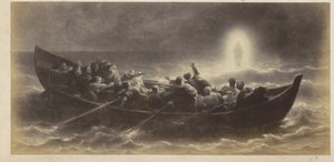 Fotoreproduktion von (vermutlich) einem Druck von Aposteln, die Christus über das Wasser gehen sehen von Anonymous