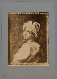 Fotoreproduktion eines gemalten Porträts von Beatrice Cenci von Guido Reni, in der Galleria Barberini in Rom von Anonymous