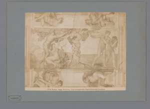 Der Sündenfall und die Vertreibung aus dem Paradies (Michelangelo, Sixtinische Kapelle) von Anonymous