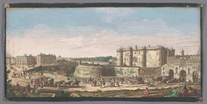 Ansicht der Bastille und des Porte Saint-Antoine in Paris von Anonymous