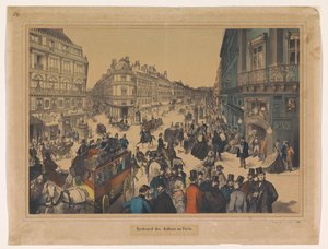 Ansicht des Boulevard des Italiens in Paris