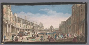 Ansicht des Ovalen Hofes des Palais de Fontainebleau
