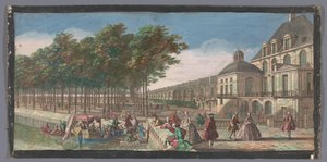Ansicht der Cour de la Fontaine des Palais de Fontainebleau von Anonymous