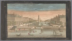 Ansicht der Oudeschans in Amsterdam vom IJ aus gesehen