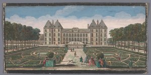 Ansicht des Gartens und des Château de Saint-Maur