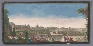 Ansicht des Gartens und des Palais de Fontainebleau