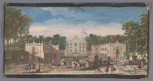 Ansicht der Vorderseite des Château de Marly