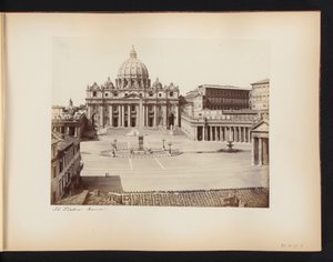 Ansicht des Petersplatzes und des Petersdoms in Rom, Italien von Anonymous
