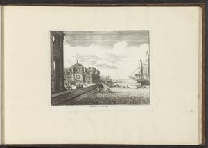 Blick auf Palastgärten an der Küste von Neapel von Anonymous