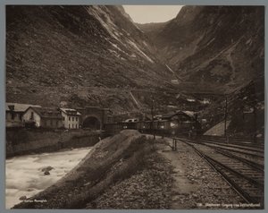 Eingang des Gotthardtunnels bei Göschenen von Anonymous
