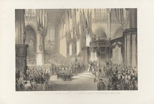 Krönung von S.M. König Wilhelm III in der Nieuwe Kerk, Amsterdam, 13. Mai 1849 von Anonymous