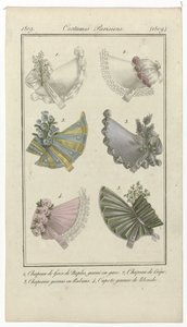 Journal des Dames et des Modes, Costumes Parisiens, 15. April 1819: Chapeau de Gros de Naples