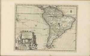 Karte von Südamerika (Les Indes Orientales et Occidentales et autres lieux) von Anonymous