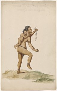 Khoikhoifrau mit Säugling von Anonymous