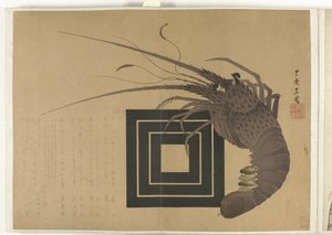 Krebs (Album Shijo-surimono aus der Periode 1840-1900)