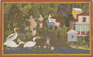 Krishna mit Bakasura von Anonymous