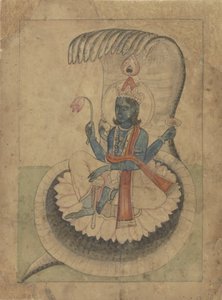 Krishna auf seinem Thron