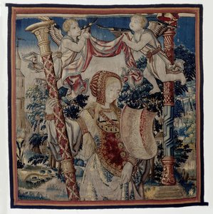 Keuschheit mit zwei Putti, Fragment aus dem Triumph der Keuschheit über die Liebe