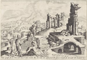 Landschaft mit Hiob auf dem Misthaufen von Anonymous