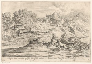 Landschaft mit liebendem Paar von Anonymous