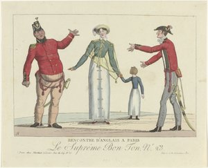 Le Suprême Bon Ton, 1800-1815, Nr. 23: Begegnung von Engländern in Paris von Anonymous
