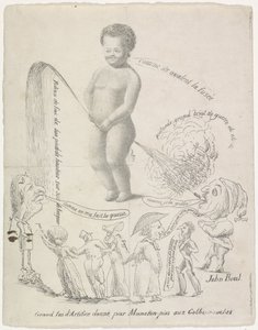 Manneken Pis sorgt für Feuerwerk, 1820