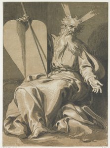 Moses mit den Gesetzestafeln von Anonymous