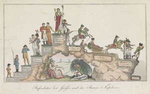 Napoleons Lebensleiter, 1814 von Anonymous