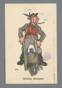 Neujahrswunsch für 1920 von Chris und Bep