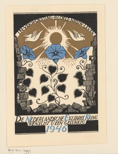 Neujahrswunsch für 1946 von der Niederländischen Exlibriskring