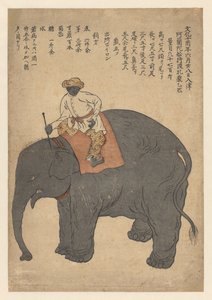 Elefant, gebracht von einem niederländischen Schiff im Jahr 1813
